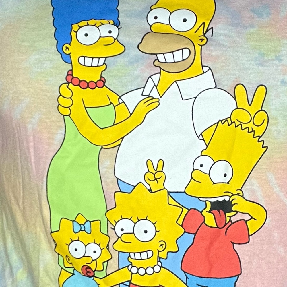 Simpsons tye dye tshirt in perfect condition, hardly worn & size XL